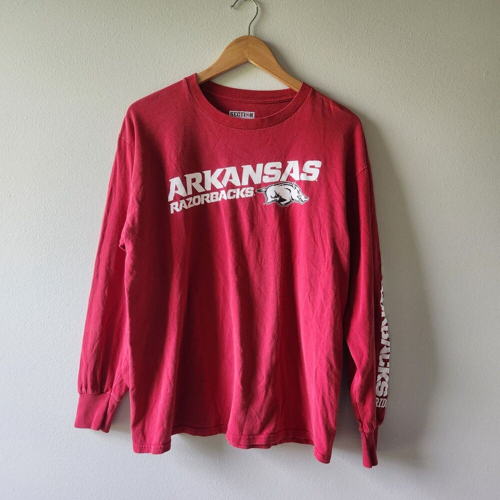 Colosseum Athletics Men’s Arkansas Razorbacks T-Shirt Size XXL Red Long Sleeve